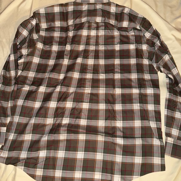 Cabelas Mens Large Long Sleeve Plaid Button Down Shirt Green Brown Outdoor - Picture 5 of 5